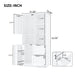 Freestanding Bathroom Storage Cabinet With Doors And Drawers, Adjustable Shelf, Open Shelves - White Hearth and Haven