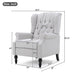 Armchair Recliner With Pushback Mechanism And Wingback Design Noble House