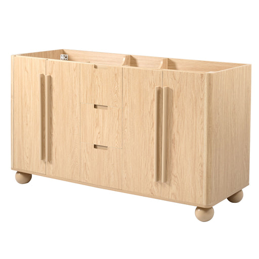 Bathroom Vanity Cabinet Only, 3 Drawers 4 Doors, Soft Close, Adjustable Shelf - Wood Noble House