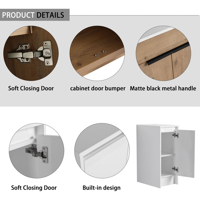 Freestanding Bathroom Vanity With Sink, Storage Cabinets, Soft Closing Doors Home Essentials
