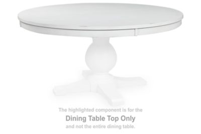 Greddinton - Round Dining Room Table Top - White