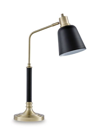 Clairwell - Metal Desk Lamp - Black / Gold Finish Signature Design by Ashley®