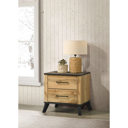 Georgina - 2 Drawer Nightstand - Natural Wood Furniture Max