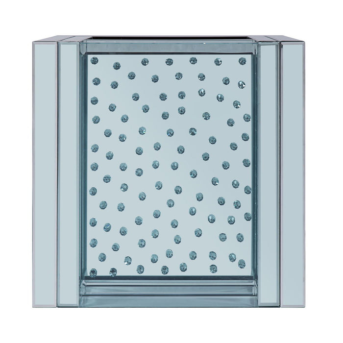 Nysa - 24" End Table - Mirrored & Faux Crystals ACME