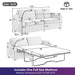 Sleeper Sofa Loveseat Sofa With Full Size Mattress, 2 USB Ports, 2 Cup Holders, 2 Side Pockets And Phone Holder Hearth and Haven
