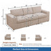 Oversized Modular Sectional Sofa 3 Piece Set, Flexible Layout For Living Room Home Essentials