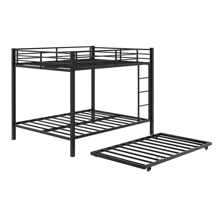 Bunk Bed For Kids, Convertible Frame With Ladders & Guardrail Home Essentials