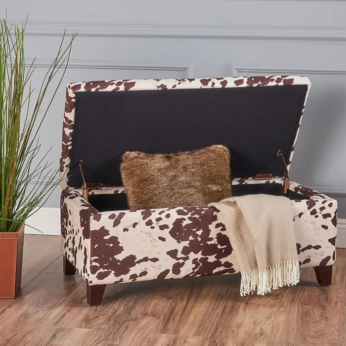 Storage Ottoman - Brown Multi