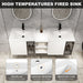 Wall Mounted Bathroom Vanity With Sink, Soft Close Doors, Cabinet & Half Door Home Essentials