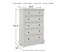Robbinsdale - Five Drawer Chest - Antique White Signature Design by Ashley®