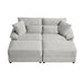 Double Chaise Lounge Set With Reversible Storage Ottomans, USB Port Home Essentials