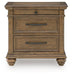 Karallin - Three Drawer Night Stand - Medium Brown Signature Design by Ashley®
