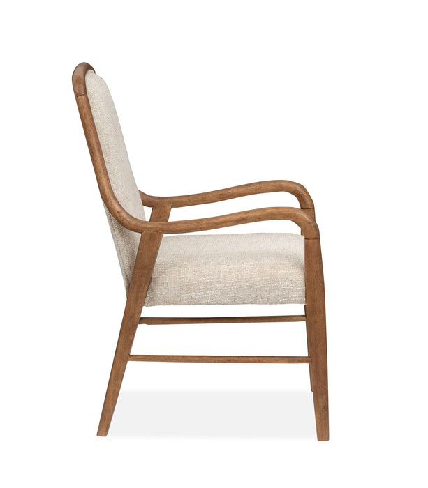 Woodward - Wood Slat Back Arm Chair (Set of 2) - Dark Clove / White Magnussen Furniture