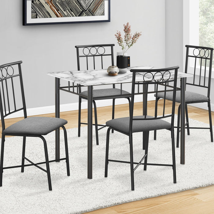 5 Pieces Dining Table Set, Small, Rectangular 8th Street