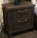 Vonitta Bay - Two Drawer Night Stand - Dark Brown Signature Design by Ashley®