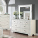 1 Piece Dresser With Diamond-Shaped Knob Handles, Bedroom Furniture - Cream Home Essentials