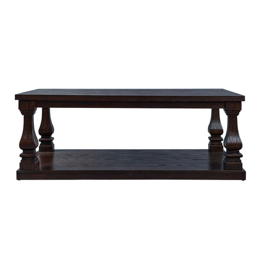 Rectangular Coffee Table With Open Storage Shelf For Living Room - Espresso Home Essentials