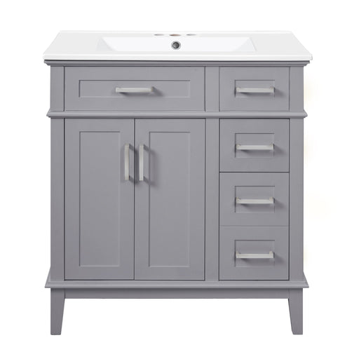 Modern Bathroom Vanity With Sink, Storage Cabinet, Soft Close Doors, Deep & Standard Drawers Hearth and Haven