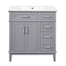Modern Bathroom Vanity With Sink, Storage Cabinet, Soft Close Doors, Deep & Standard Drawers Hearth and Haven