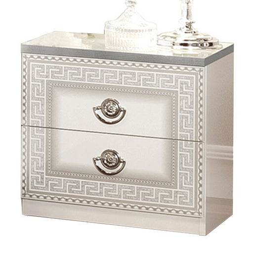 Aida - Nightstand - White / Silver Camelgroup Italy