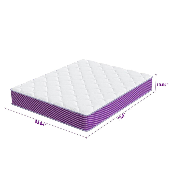 10" Hybrid Mattress With Individual Pocket Coils And Memory Foam Daily Nest