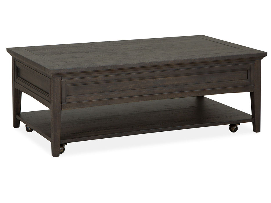 Westley Falls - Rectangular Cocktail Table With Casters - Graphite Magnussen Furniture