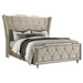 Mika - LED Upholstered Bed With Tufted Wingback Headboard And Ambient Lighting Furniture Max