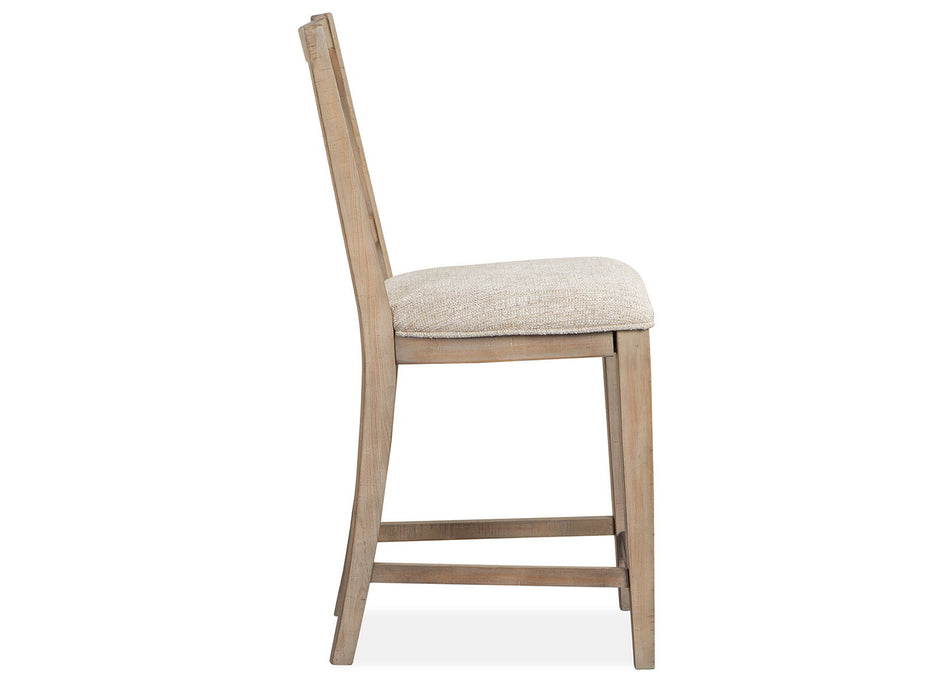 Paxton Place - Counter Chair With Upholstered Seat (Set of 2) - Dovetail Gray Magnussen Furniture