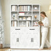 Industrial Bookcase Tall With Adjustable Shelves, Drawers & Doors Home Essentials