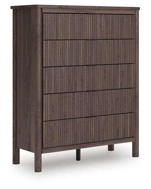 Pamytta - Five Drawer Wide Chest - Brown Signature Design by Ashley®