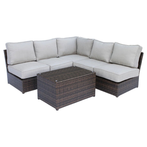 Handcrafted 4 Person Outdoor Seating Group With Plush Cushions - Espresso LSI Patio Furniture