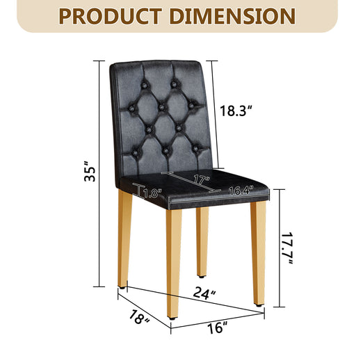 Dining Chairs With Ergonomic Buckle Backrest Comfort Home Essentials