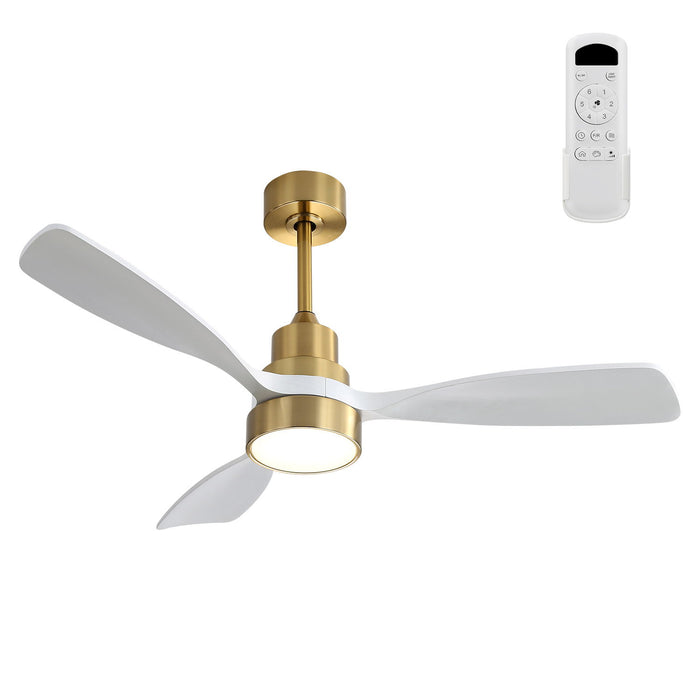 48" Ceiling Fan With 3 Blades, Remote Control Reversible DC Motor For Living Room Daily Nest