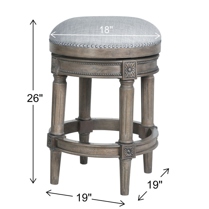 Rustic Elegance Backless Swivel Stool Home Essentials