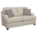Brewster - Upholstered Loveseat With English Arms - Light Gray Furniture Max