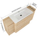 Freestanding Bathroom Vanity With Sink, 2 Small Storage Cabinets, Soft Close Doors Home Essentials