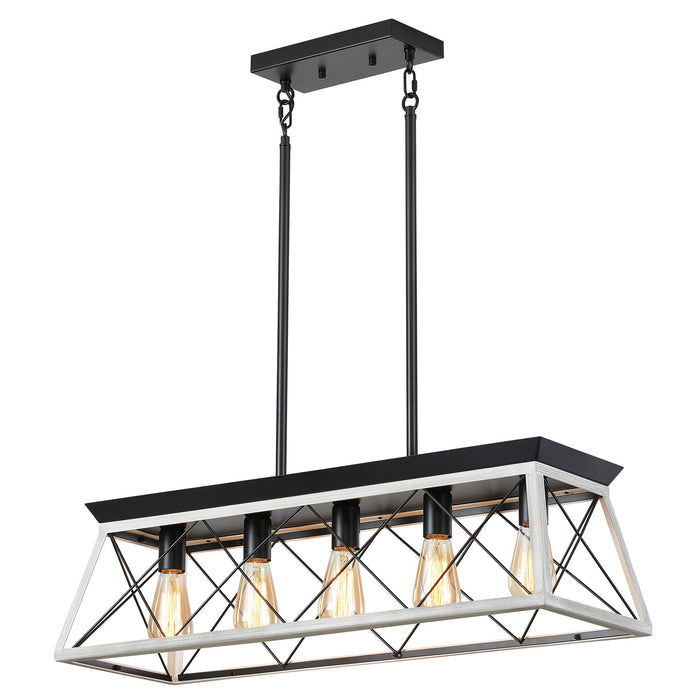 Chandelier Pendant Light For Dining Room Kitchen, 5 Light Fixture With Adjustable Height Daily Nest