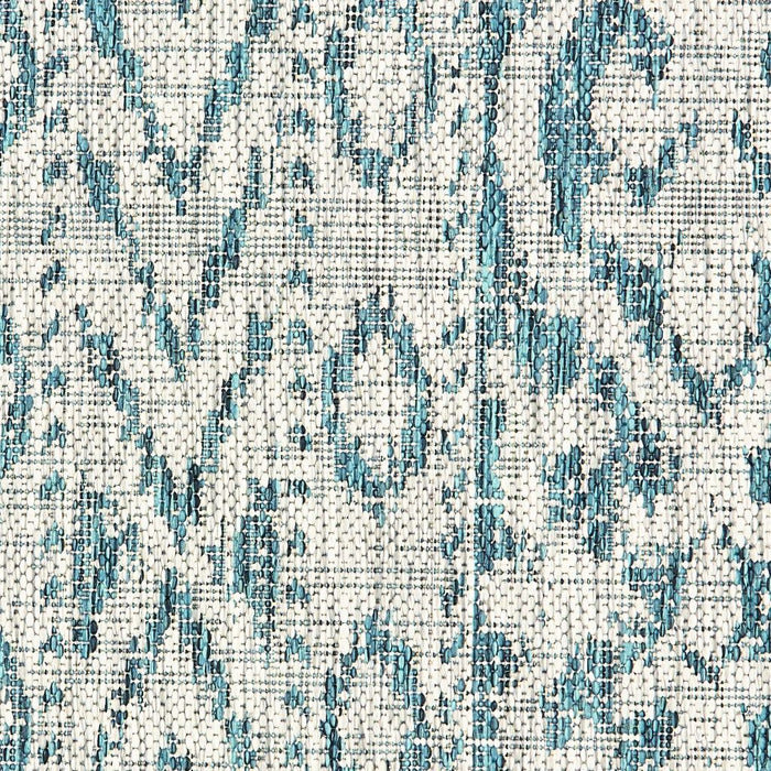 5' X 8' Indoor / Outdoor Area Rug - Blue / White