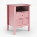 Fluted Nightstand With 2 Drawers Home Essentials