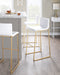 Mara - Contemporary Upholstered Barstool (Set of 2) Lumi Source
