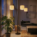 Royal - 3 Arm Arc Floor Lamp, Oil Rubbed Bonze With Linen Shade, 4 Way Rotary Switch - Oil-Rubbed Bronze Ashcroft Furniture