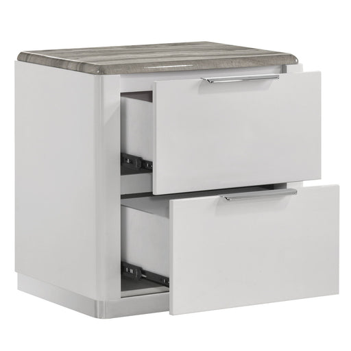 Jazz - 2 Drawer Nightstand - White Matrix Furniture Group