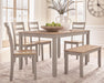 Harperfeld - Dining Room Table Set (Set of 6) - Natural / Gray Signature Design by Ashley®