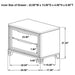 2 Drawer Nightstand With Accents - White Furniture Max