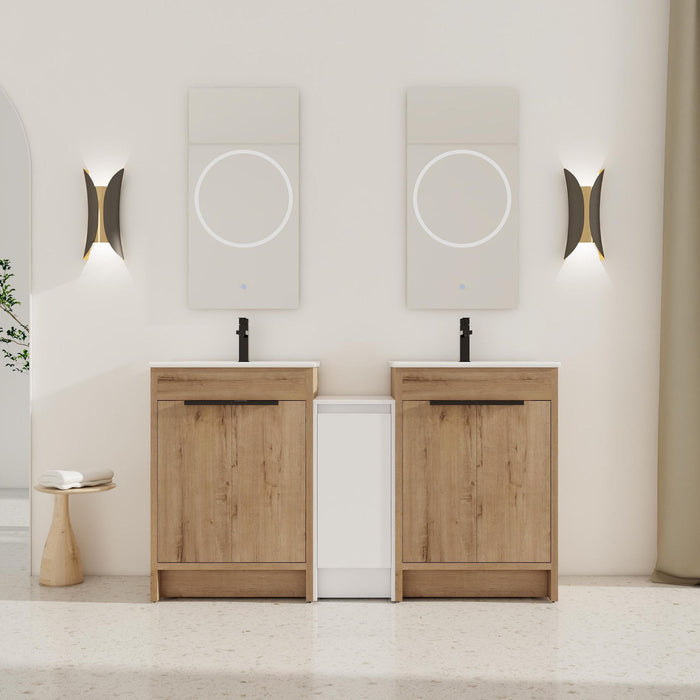Freestanding Bathroom Vanity & Sink, Storage Cabinets, Soft Closing Doors Home Essentials