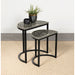 Allura - 2 Piece Demilune Nesting Table Set - Black Furniture Max