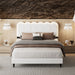 Lambswool Petal Headboard Bed Frame Noble House