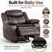 Rocker Recliner Chair With Manual Recline And 360° Swivel Base Home Essentials