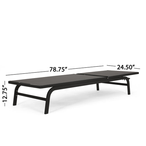 Finn - Contemporary Chaise Lounge For Outdoor Relaxation Noble House