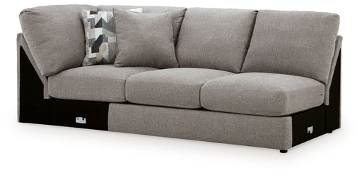 Lindon - LAF Armless Loveseat With Wedge - Smoke Benchcraft®